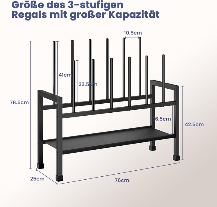 Mavivegue 2-in-1 Schuhregal Stehend Metall Schwarz - Freistehende Stiefelhalter, Kombinierbar & Sepa
