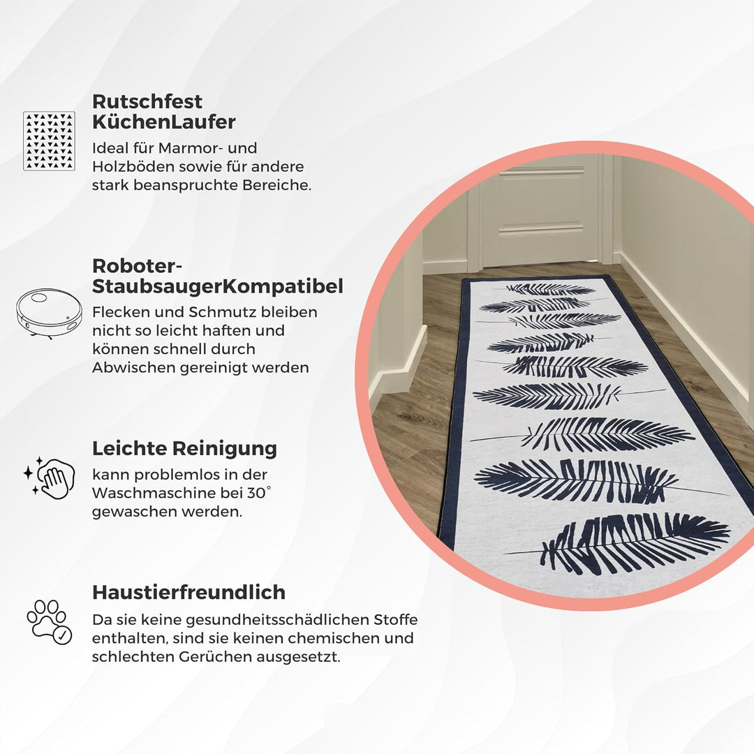 miqna Wohnzimmer Teppich Kurzflor Moderne geometrische rutschfeste Boden Flur Teppich Gel Läufer sch