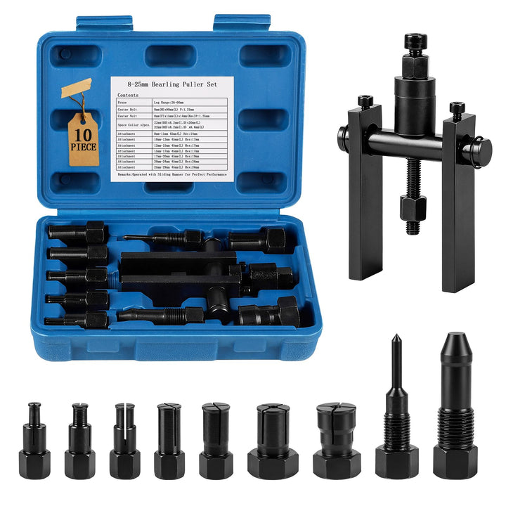 10 Tlg Innenlager Abzieher Set Upgrade Kugellagerabzieher Werkzeug, Motorrad-Lagerabzieher-Set mit 7