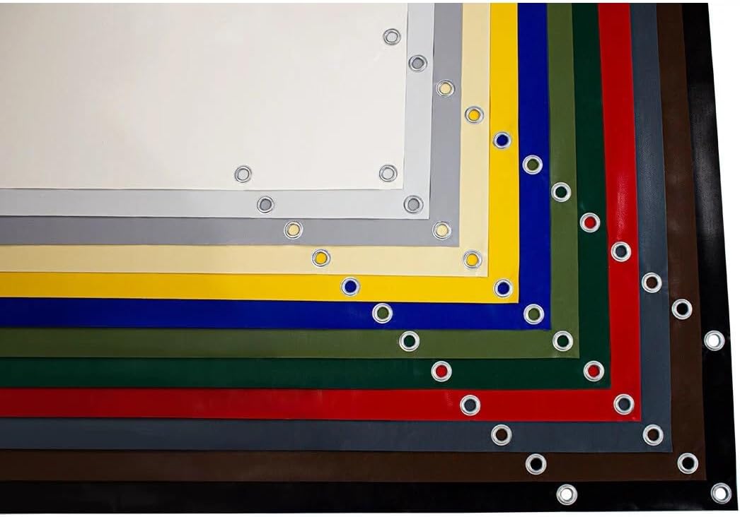 PVC Plane LKW Plane 600g/m² mit Ösen Rundösen Abdeckplane Schutzplane Boot Terrasse Industrieplane m