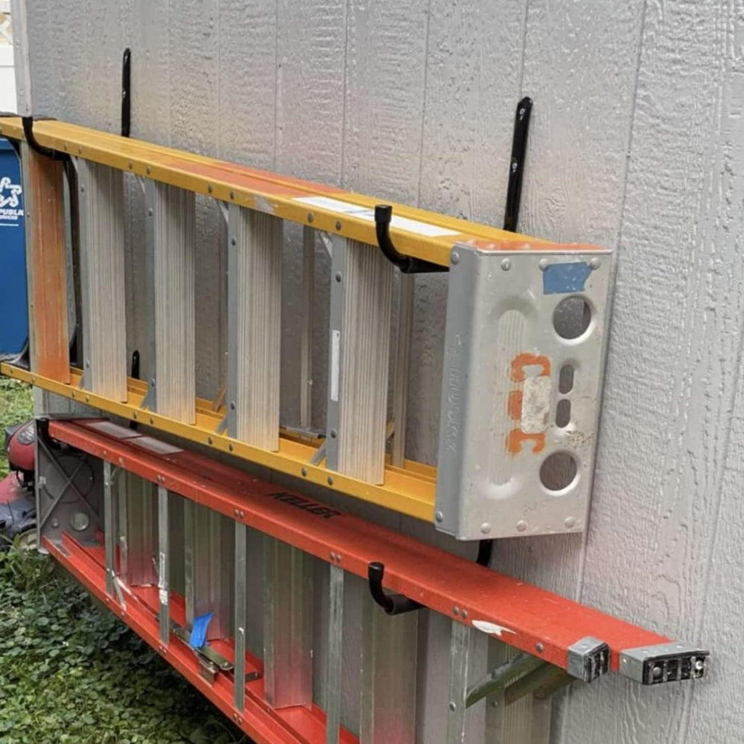 pipabiba Strapazierfähiger 25 cm Garagen-Aufbewahrungshaken, 6 Stück Leiterhaken mit EVA-Schutz, Kle