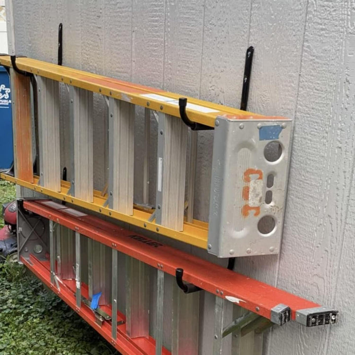 pipabiba Strapazierfähiger 25 cm Garagen-Aufbewahrungshaken, 6 Stück Leiterhaken mit EVA-Schutz, Kle