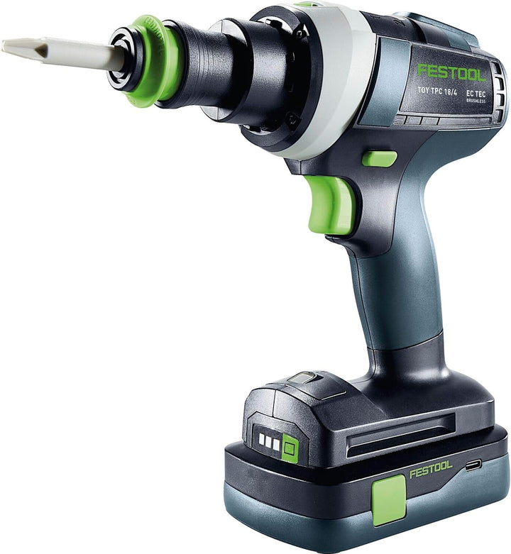 Festool Spielzeug Akku-Bohrschrauber TY-TPC, inkl. einem abnehmbaren Akku (Aufladung per USB-C), inc