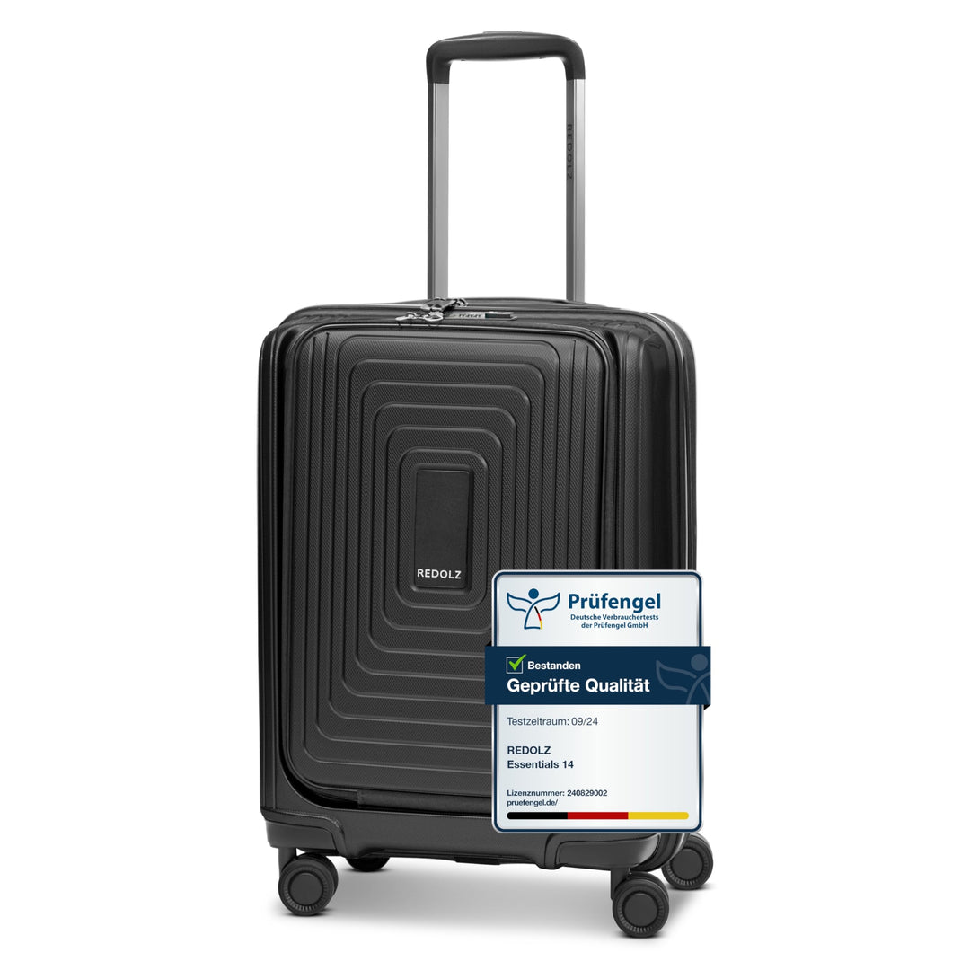 REDOLZ Handgepäck mit Laptopfach | Ultra-leichter Koffer 40 x 23 x 55 cm & Frontöffnung | von 45 auf