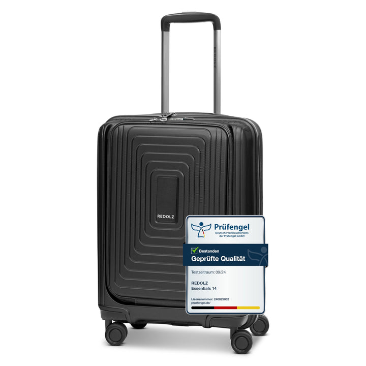 REDOLZ Handgepäck mit Laptopfach | Ultra-leichter Koffer 40 x 23 x 55 cm & Frontöffnung | von 45 auf