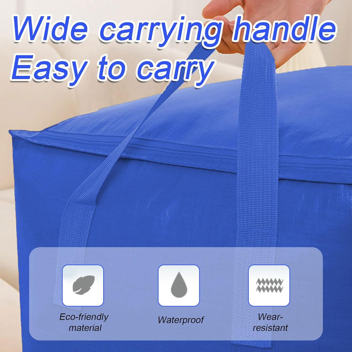 Umzugstaschen 240L,4 Stück Umzugskartons Grosse mit Reissverschlüssen & Starke Griffe, Aufbewahrungs