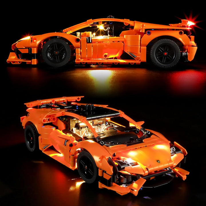 BRIKSMAX Led Licht für Lego Lamborghini Huracán Tecnica Orange 42196 - Compatible with Lego Technic