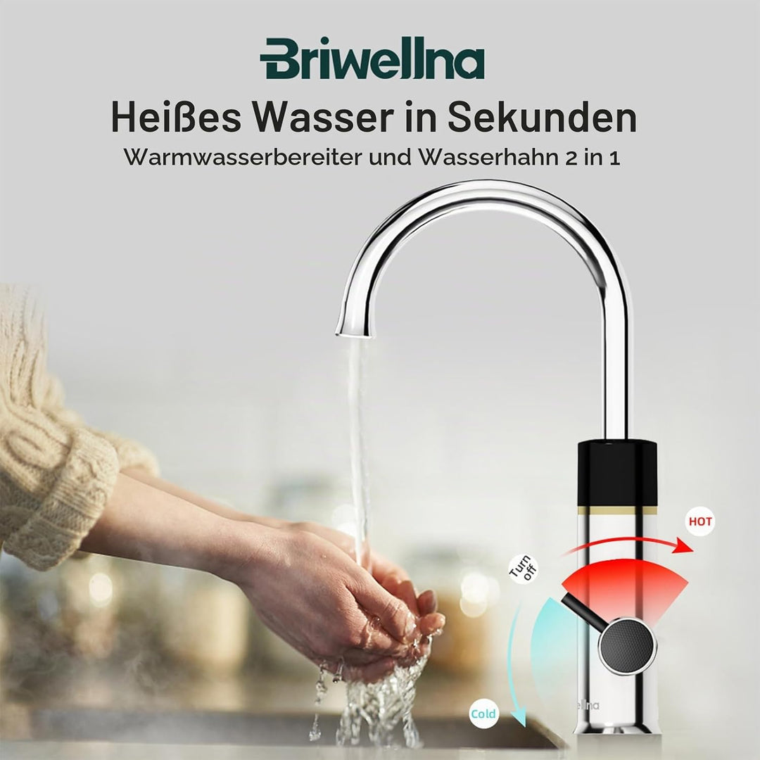 Küche elektrische Wasserhahn, schnelle Heizung Wasserhahn, Edelstahl Warmwasser mit digitaler Anzeig