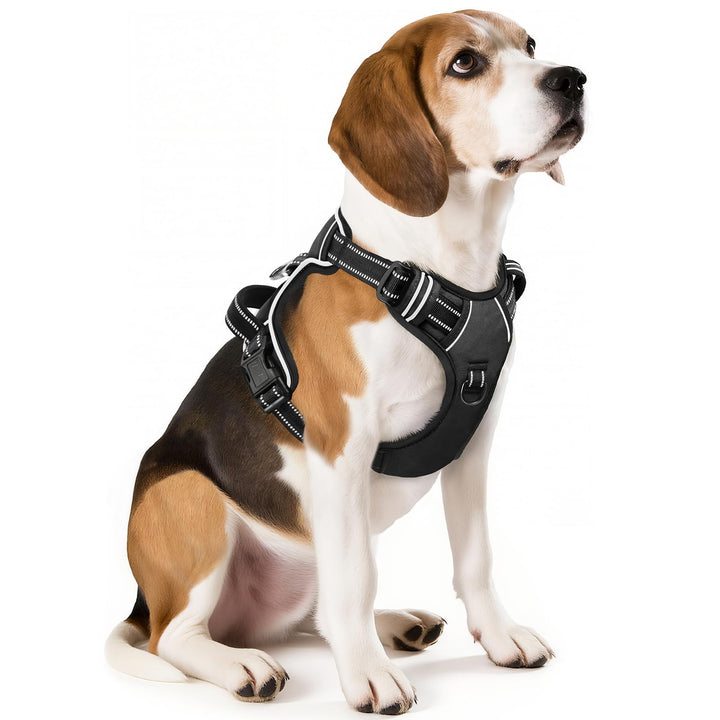 HEELE Hundegeschirr, No-Pull Hundegeschirr, Brustgeschirr für Mittelgrosse Hunde, Weich Atmungsaktiv