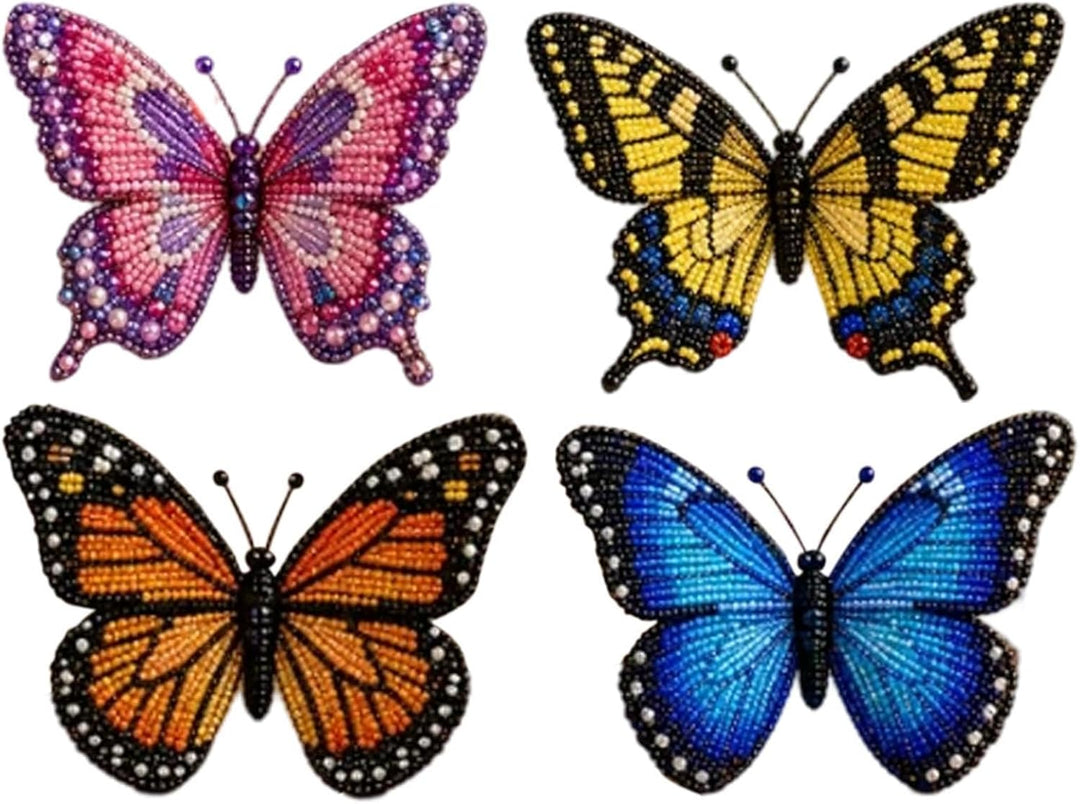 Generisch Mini 3D Perlen Tier Bastelset – Perlen Stickerei Set für Erwachsene &amp; Anfänger – 4 Designs