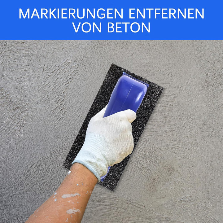 4 Stück Rutscher Schleifstein mit Griff, Betonschleifstein Kunststoff, Schleifstein aus Karbon für B