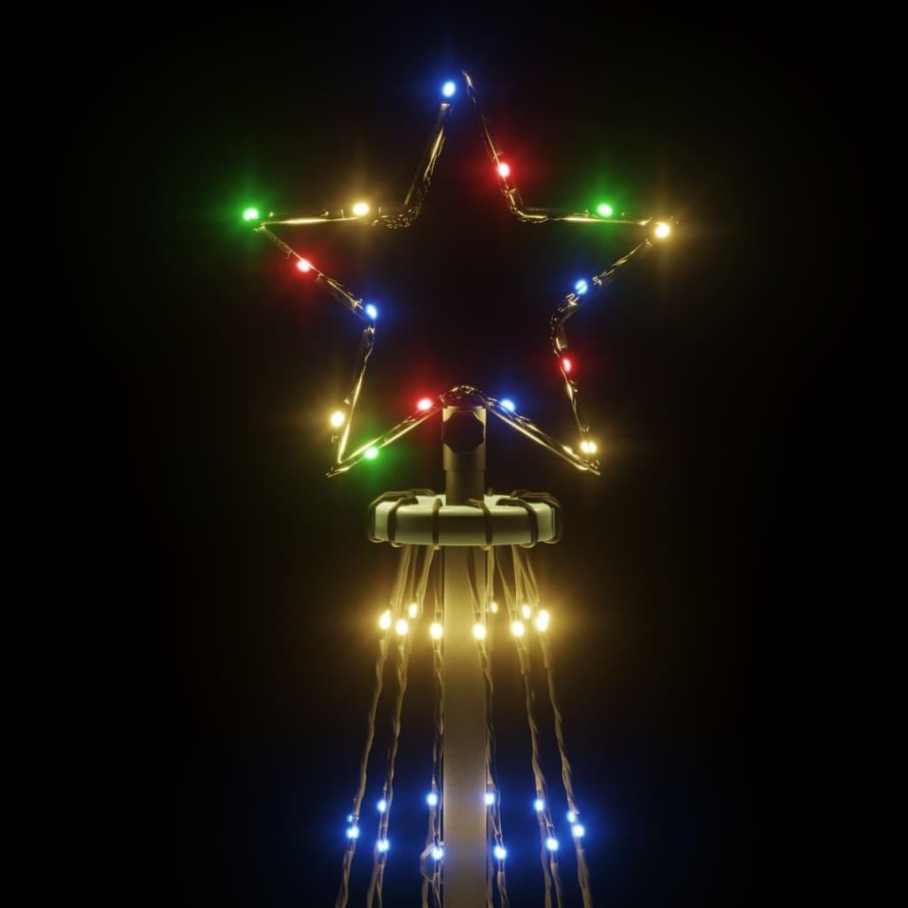 vidaXL Weihnachtsbaum mit Erdnägeln Lichterbaum Weihnachtsdeko Stern Beleuchtung Aussen Beleuchtet L