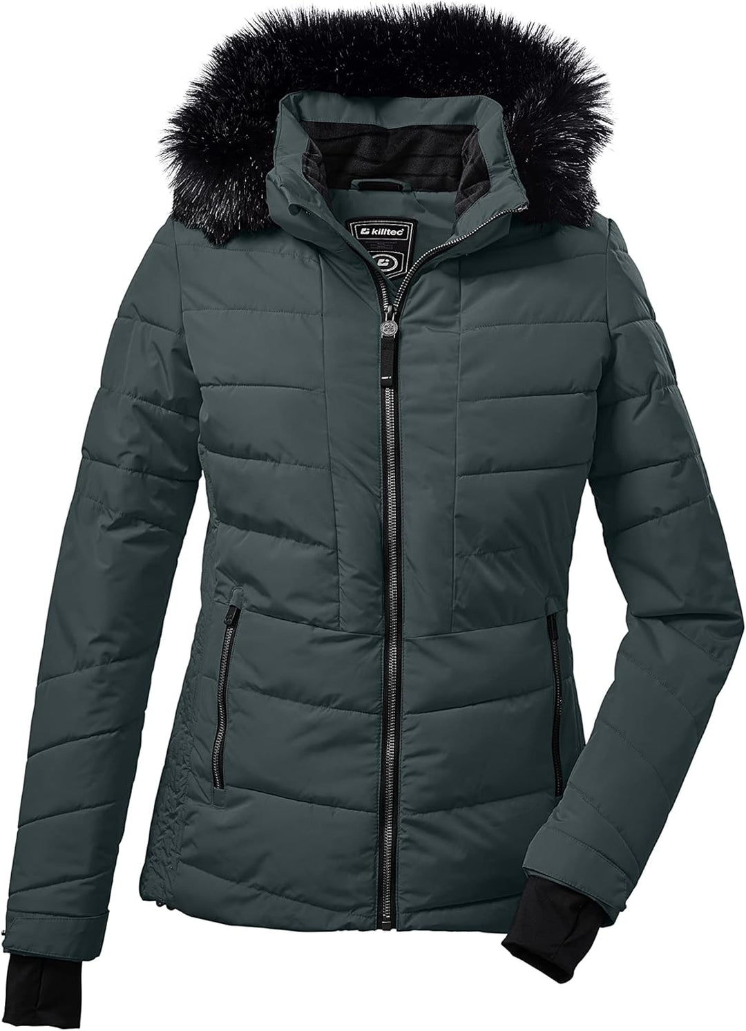 Killtec Damen Ksw 210 Wmn Ski Qltd Jckt Steppjacke/Skijacke mit abzippbarer Kapuze und Schneefang 36