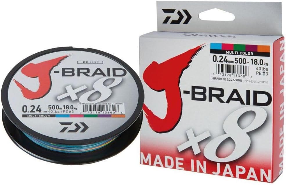 Daiwa J Braid x 8 500 m Mehrfarbig 0.350 mm, 0.350 mm