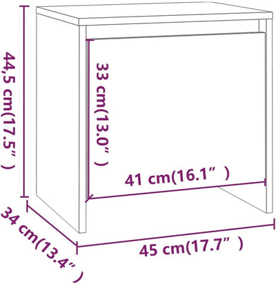 FIRBNUS Bedside Table Nachtkonsole Beistelltisch mit Stauraum Night Stand Nachttische 2er Set Räuche