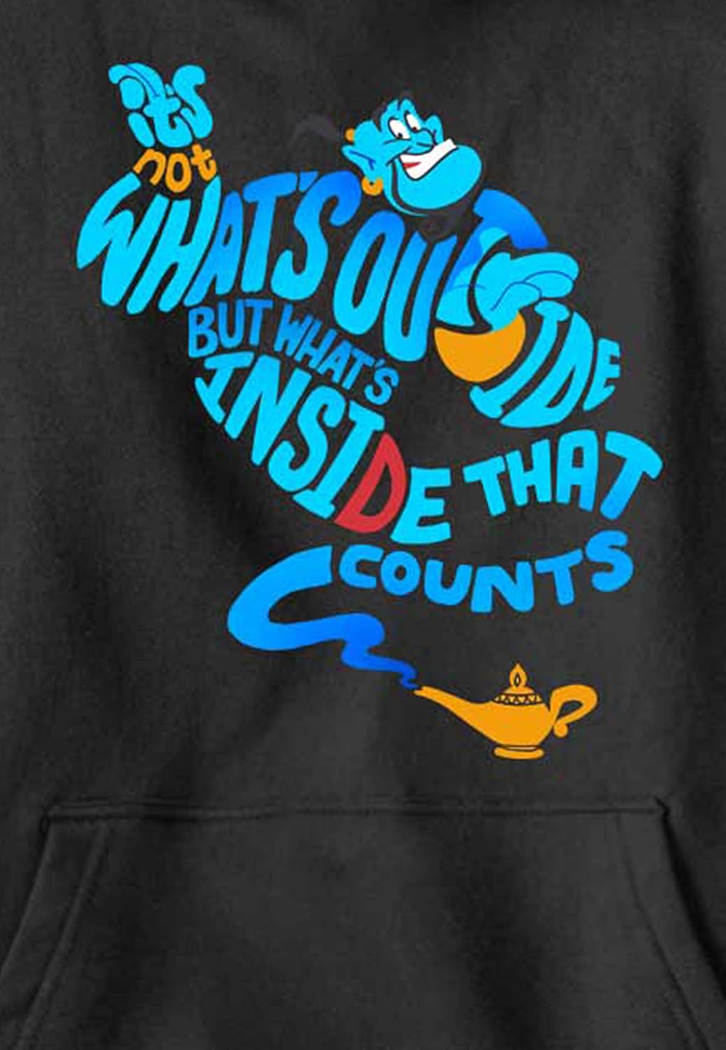 Disney Unisex Kinder Quote Genie Bottle Hoodie, Schwarz, M