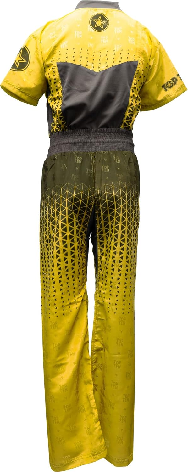 TOP TEN Kickboxuniform „Grafic“ Gelb - Schwarz XL, Gelb - Schwarz XL