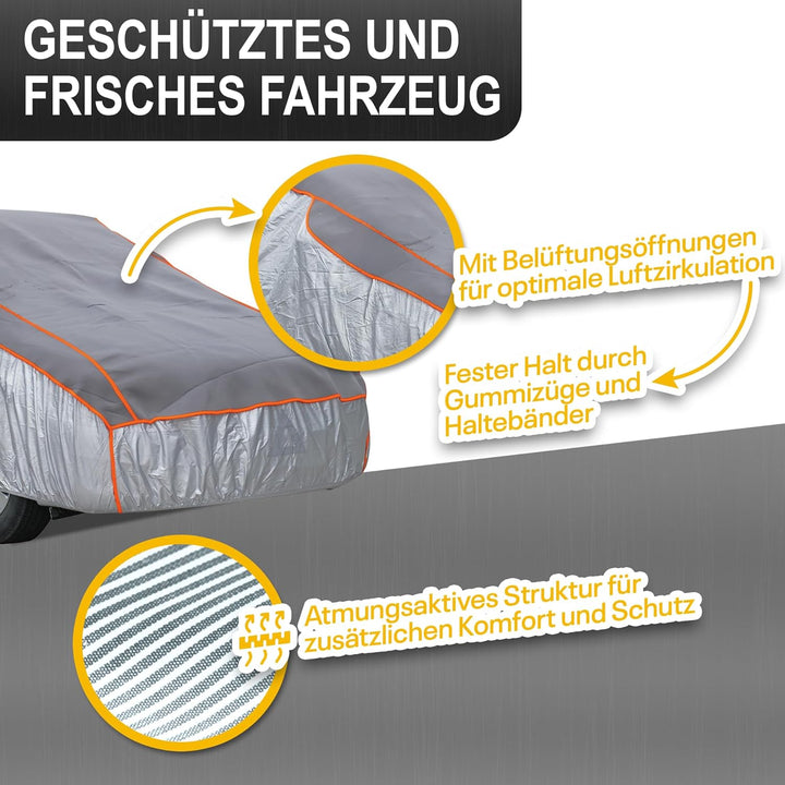 Tec for me Hagelschutz Abdeckplane Auto – Premium Hybrid Abdeckung, Auto Hagelschutzplane mit 4 mm S