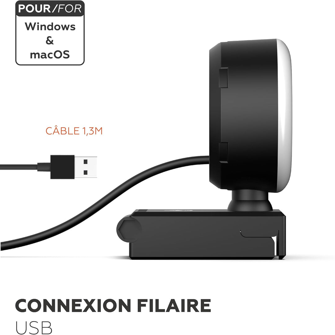 Mobility Lab - ML301310 - kabelgebundene USB-Webcam - Full HD, Keine Universalschraube, integriertes