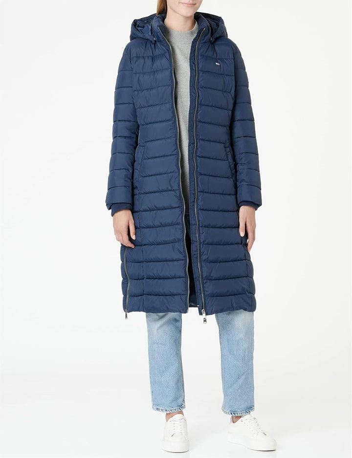 Tommy Jeans Damen Daunenmantel Basic Winter S Blau, S Blau
