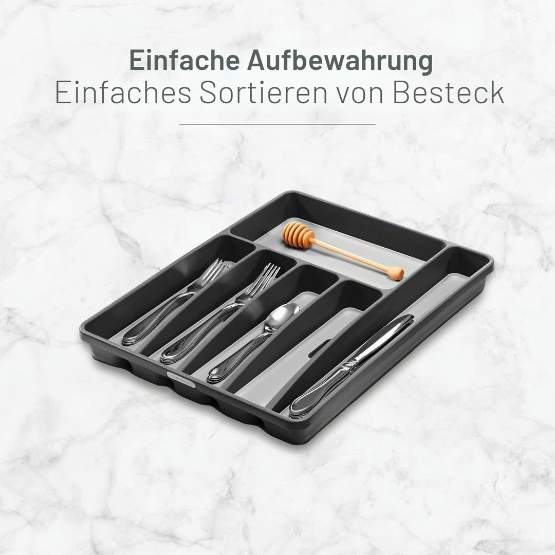 Madesmart Besteckschubladeneinsatz, gross Large Grau, Large Grau