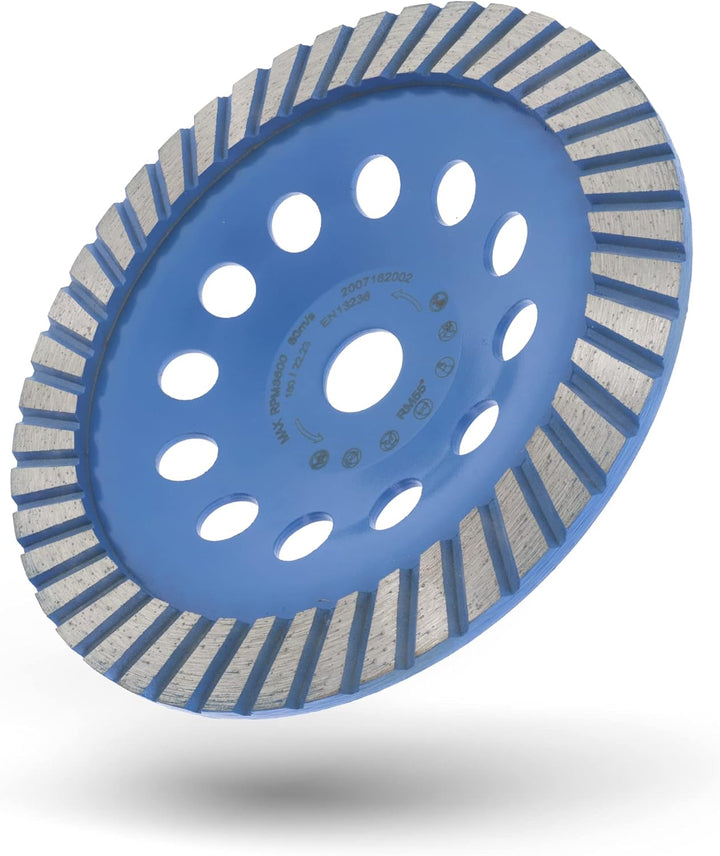 PRODIAMANT Fächer Diamantschleiftopf 180 mm x 22,2 mm Profiqualität für Beton, Naturstein, Mauerwerk