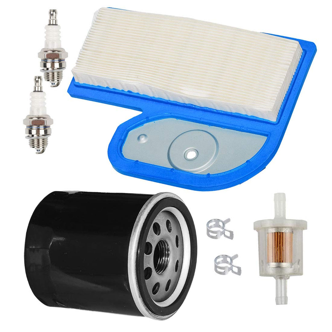 Carkio M137556 Luftfilter mit AM107423 Ölfilter Kraftstofffilter Zündkerze Tune Up Kit für John Deer