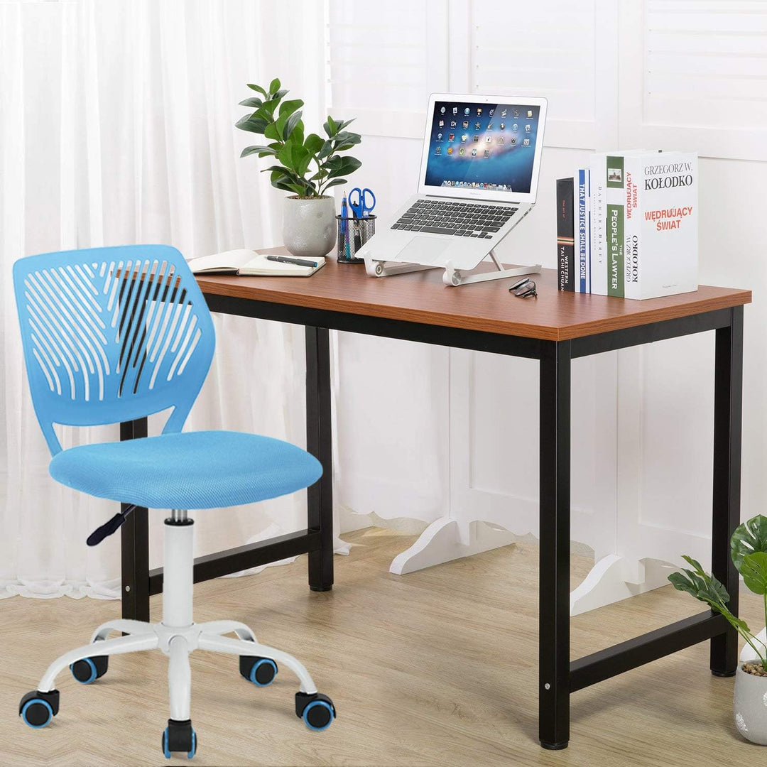 Verstellbarer Bürostuhl, Computerstuhl, Stoffsitz, Bürostuhl, Drehstuhl, ohne Arm,