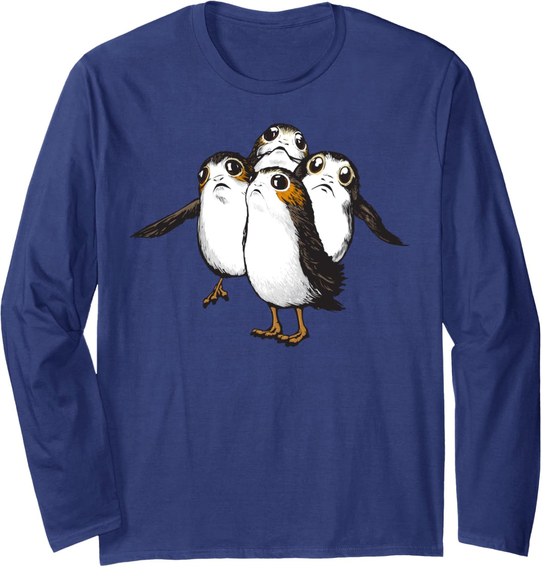 Star Wars The Last Jedi Porg Group Portrait Langarmshirt