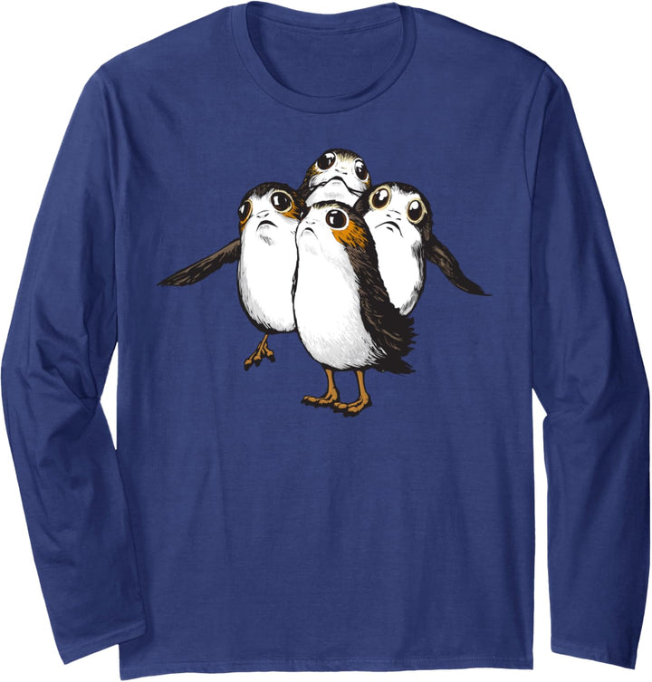 Star Wars The Last Jedi Porg Group Portrait Langarmshirt