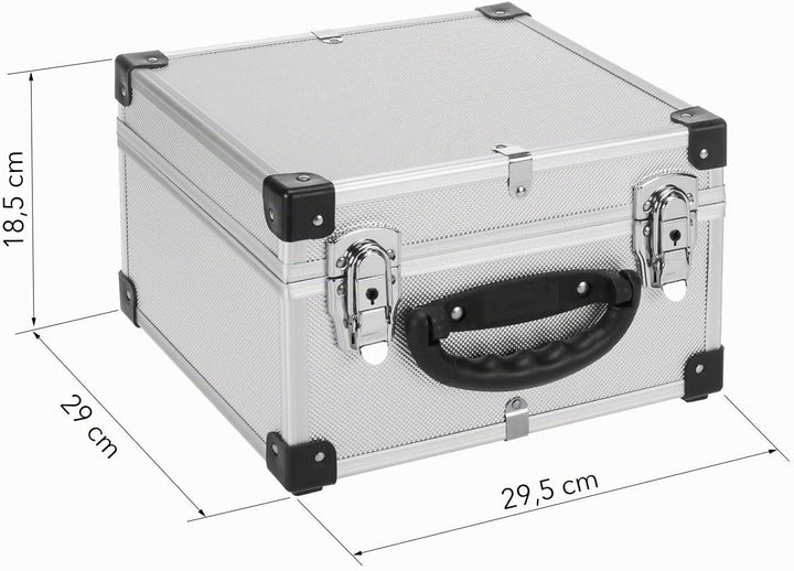 CD Koffer für 40 Standard CD Cases - 29,5 x 29 x 18,5 cm - Silber 40 CD&