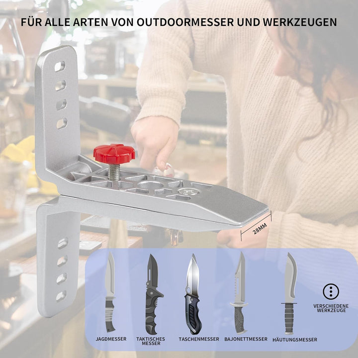 Messerschärfsystem, Profi Messerschärfer mit kontrolliertem Winkel, Messerschleifer Profi Kochmesser