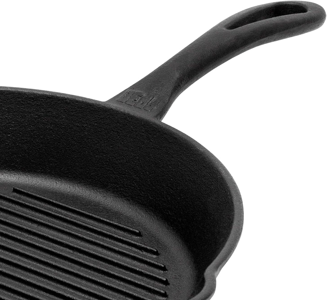 Petromax Grillpfanne, Steakpfanne mit Stiel, Feuerpfanne mit Rillen (Ø 30 cm mit Stiel) mit Stiel Ø