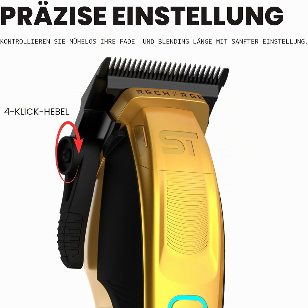 Supreme Trimmer Recharge Clipper - Professional Hair Clipper with 2 Removable Batteries, Brushless M