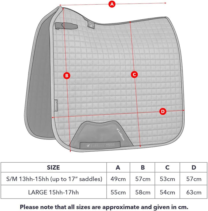 LeMieux Prosport Suede Dressage Square Dressurschabracke, L 63 x B 3 x H 58 cm Marineblaues Wildlede