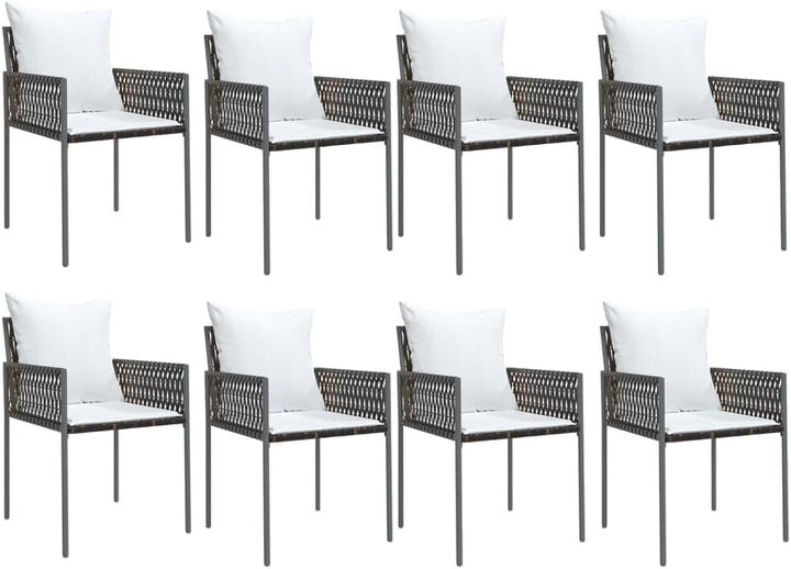 Festnight Poly Rattan Sitzgruppe Gartenmöbel Set mit Kissen Garten Essgruppe 8 Personen Gartenmöbel