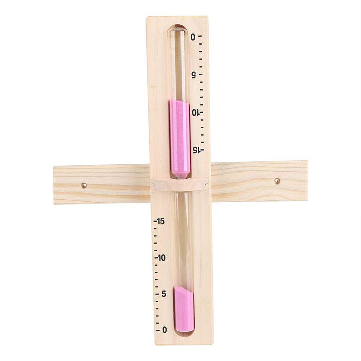 15 Minuten Sauna Sanduhren, Sauna Zubehör Set aus Holz Sanduhr Wanduhr mit rotierender Sanduhr und r