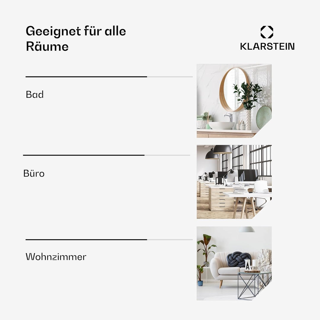 Klarstein Infrarotheizung mit Thermostat, 450W Elektroheizung, Smart Home Infrarotheizung zur Wandmo