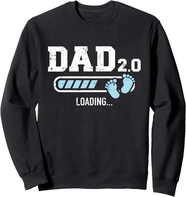 Zweifacher Papa Vater 2.0 loading Ladebalken Baby Verkündung Sweatshirt