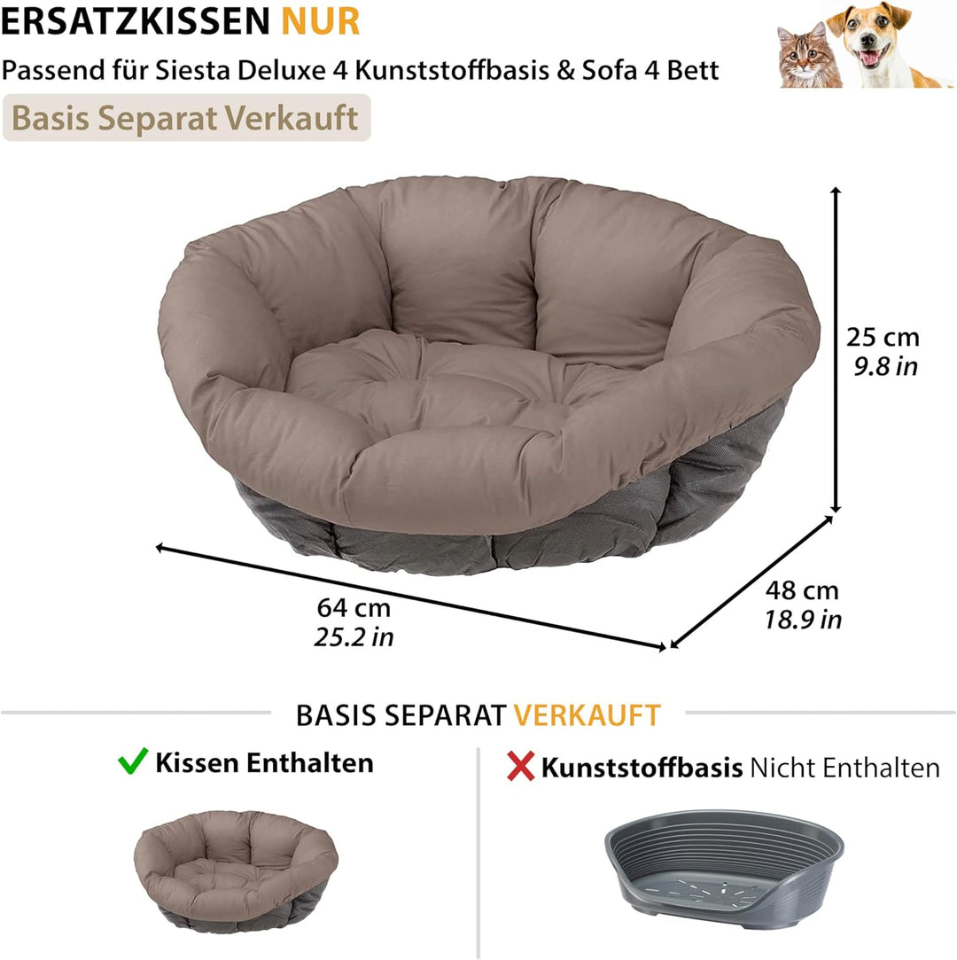 Ferplast Hundekissen, Hundebett und Katzenbett SOFA 'CUSHION 4 Kissen für Haustiere, gepolsterter Be