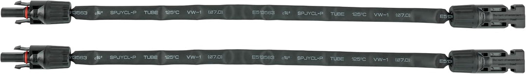 kabelmeister Solar-Fensterdurchführung MC4 kompatibel, 2er Set, schwarz, Flexible Länge: 30 cm