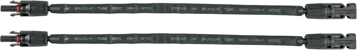 kabelmeister Solar-Fensterdurchführung MC4 kompatibel, 2er Set, schwarz, Flexible Länge: 30 cm
