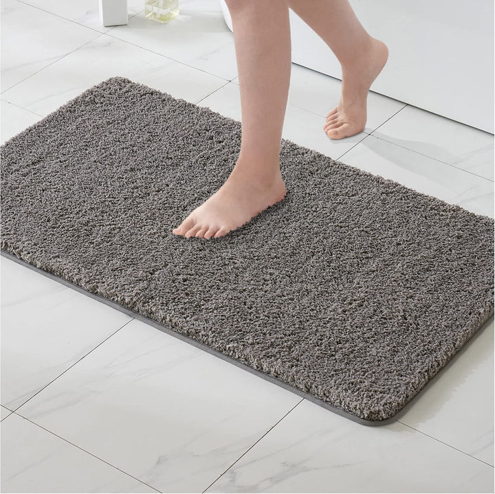 MIULEE Badematte Weiche Badteppich rutschfest Badvorleger Fussmatte Badzimmermatte Bettvorleger Flau