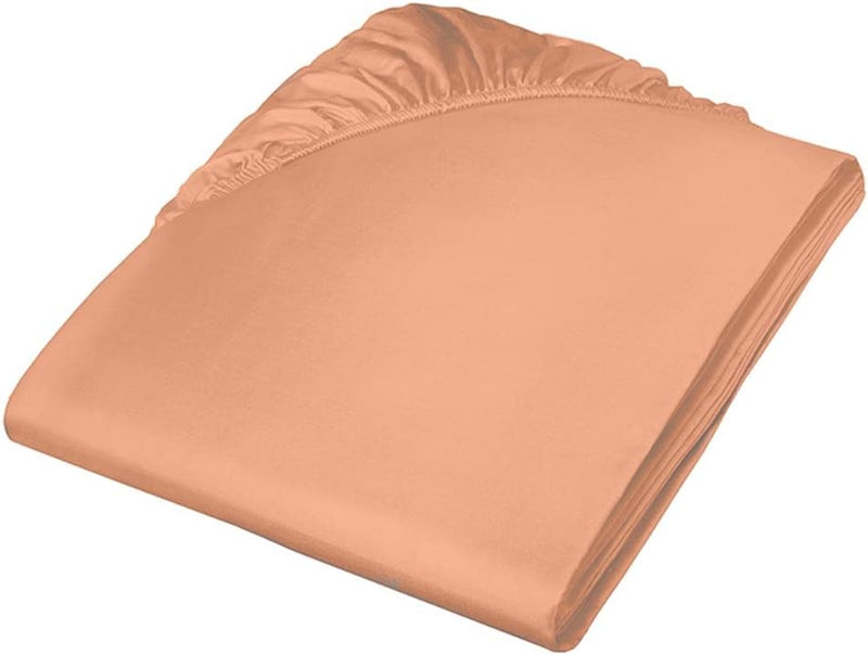 Fleuresse Colours Spannbettlaken, Uni-Mako-Satin, Terra, 140 x 210 cm Terra 140/210, Terra 140/210