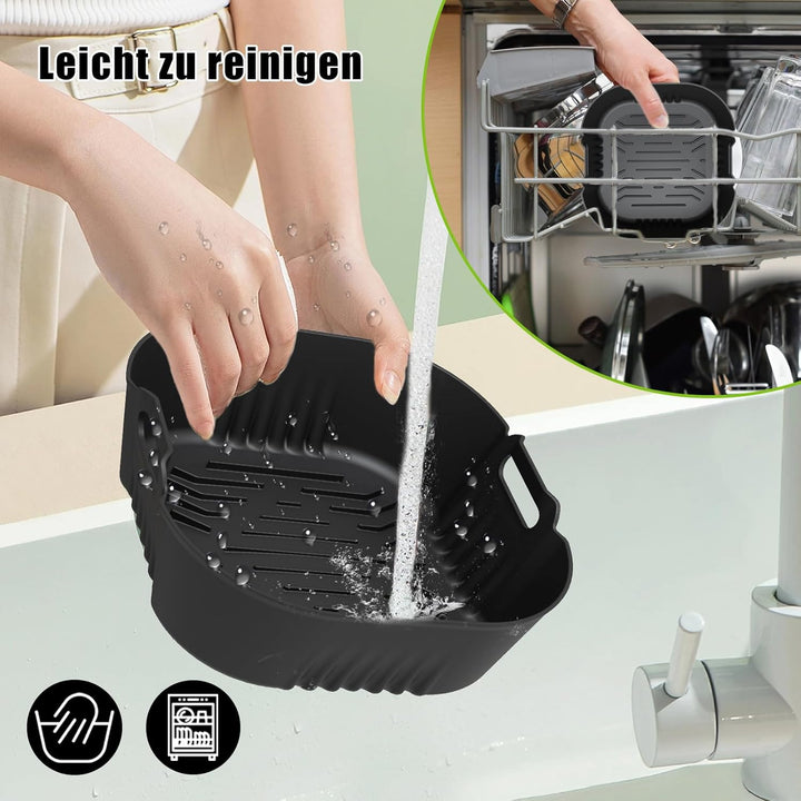 Silikonform Heissluftfritteuse für Philips Essential XL 6,2L HD9270/90, 2 Stück Airfryer Silikonform