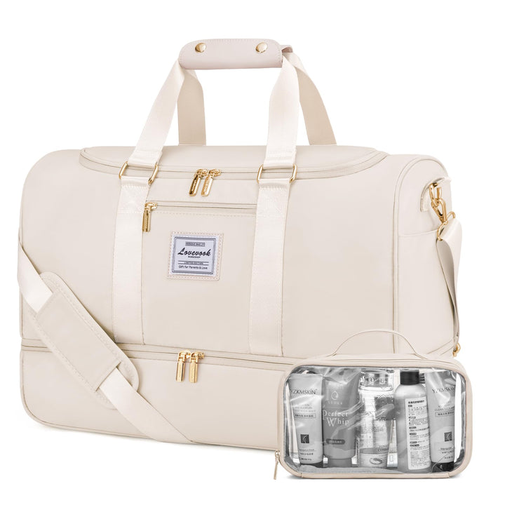 LOVEVOOK Sporttasche Reisetasche Damen, Weekender Travel Duffle Bag mit Kulturtasche, Schuhfach & Na