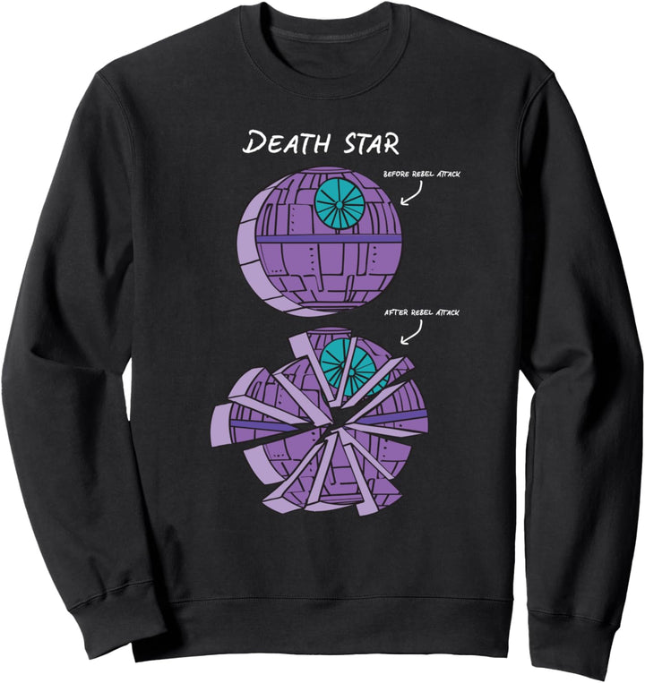 Star Wars Death Star Pie Chart Funny Sweatshirt