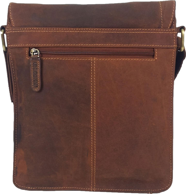Unicorn Leder Cognac Tan ipad , Ebook oder Tablets Tasche Messenger - Messenger Bag - #5M