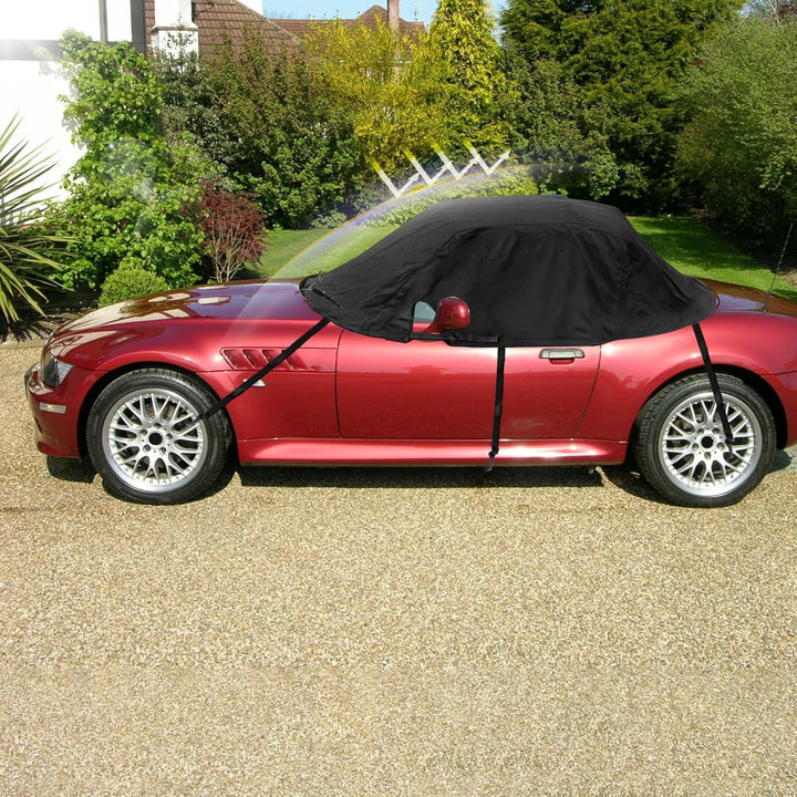 Halbgarage für BMW Z3 1995-2001, 420D Oxford, wasserdichte Auto-Abdeckung, Allwetterschutz, Sonnen-,