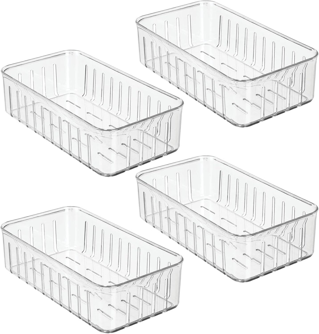 mDesign kleiner Vorratsbehälter für Küche und Kühlschrank – praktische Aufbewahrungsbox ohne Deckel